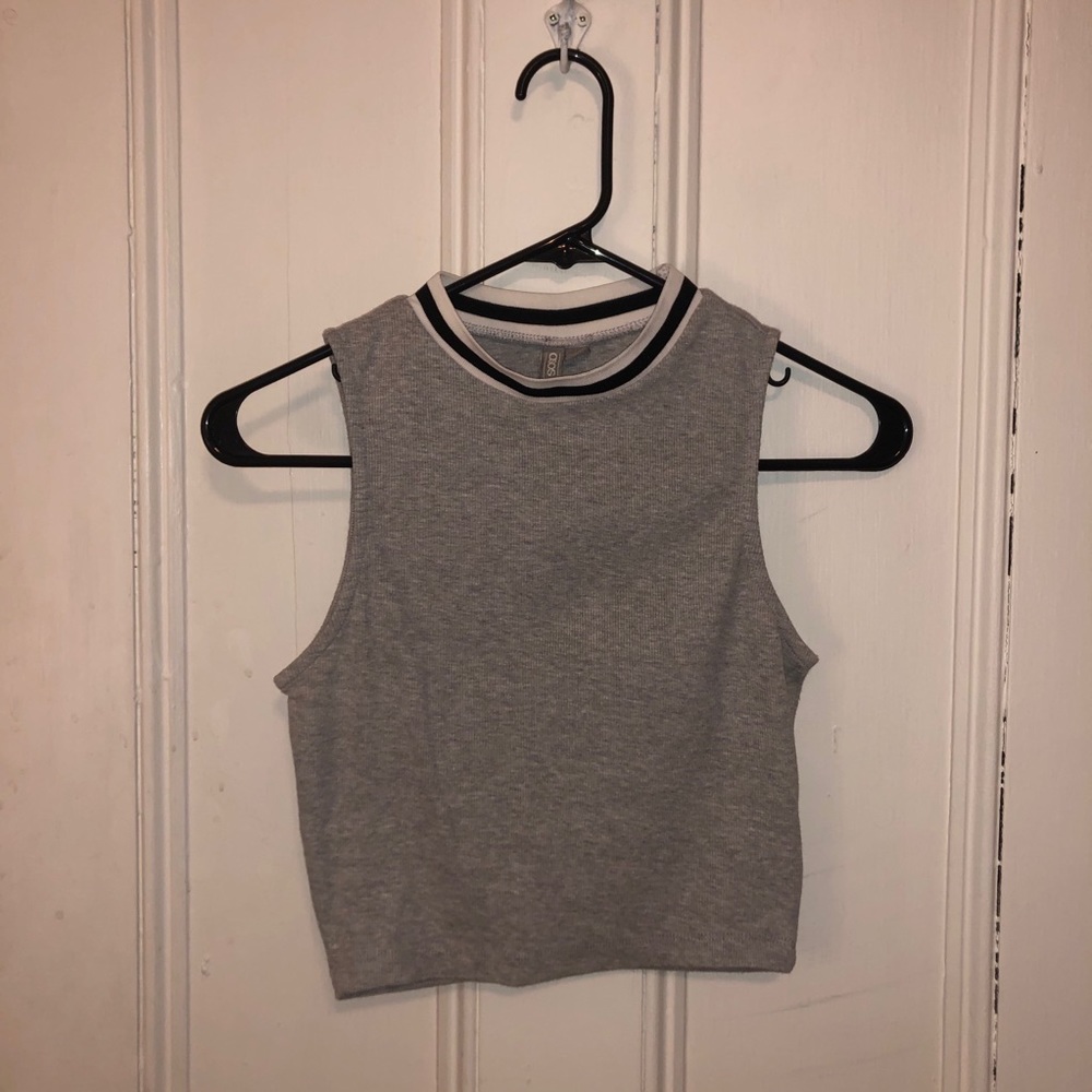 asos ribbed mock neck tank